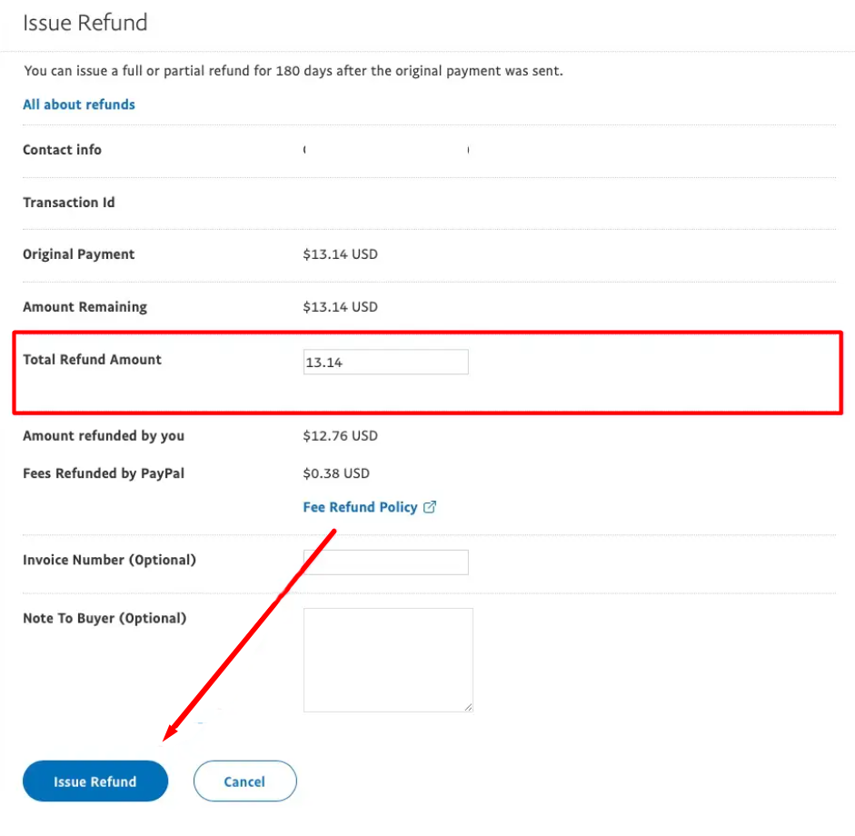 Learnworlds Refund Process step 8